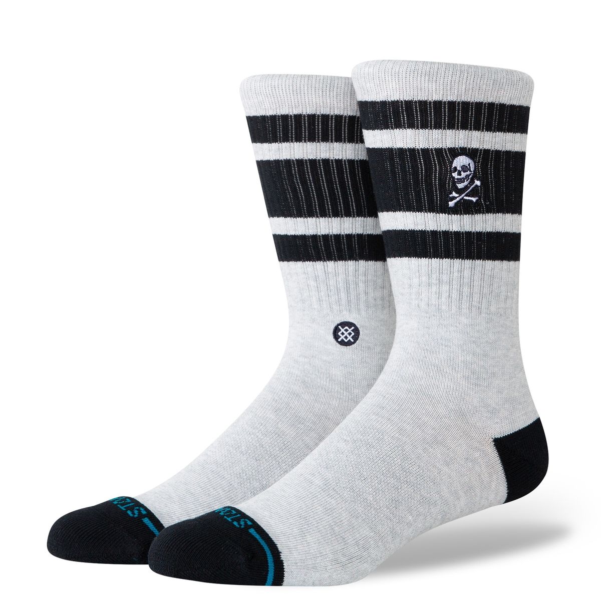 STANCE - Stance Socks Boyd Skull Crew Heather Grey