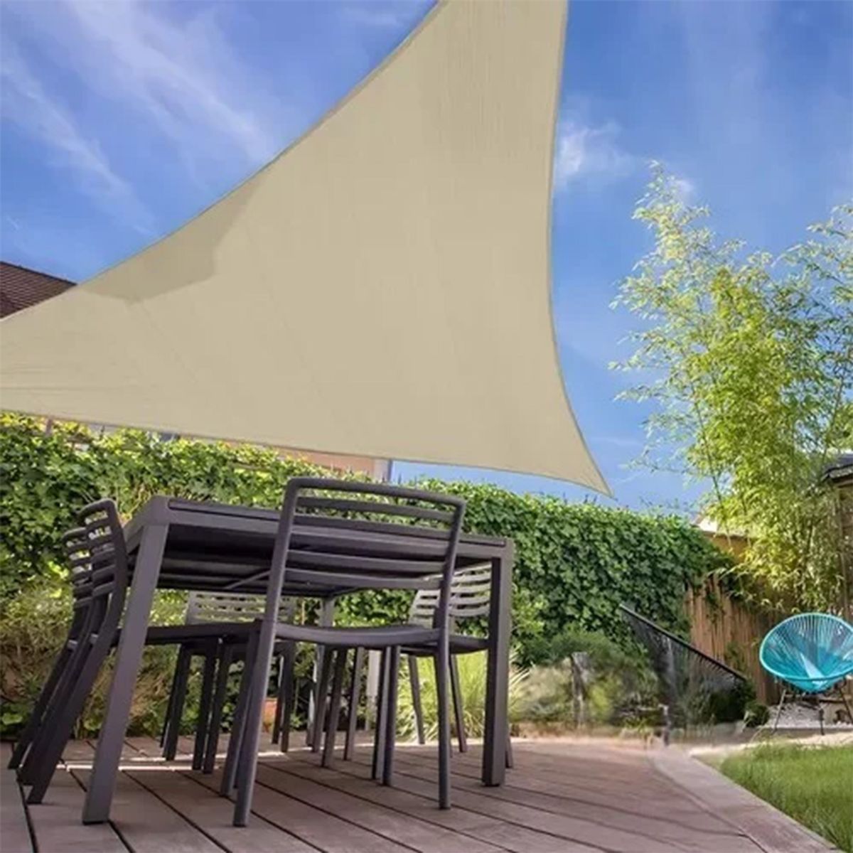 GENERICO - Toldo Vela Triangular Malla Sombra 4x4x4 mts