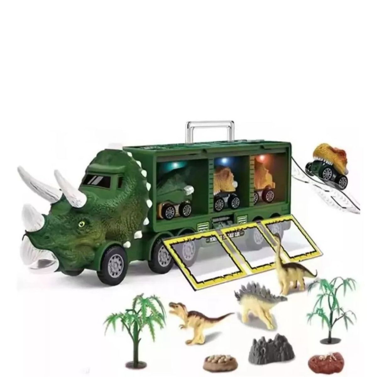 GENERICO - Camión Transporte Dinosaurios Juguete con Figuras Niños