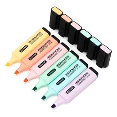 GENERICO - Destacadores Original Set 6 Pcs Pastel Marcador Resaltador