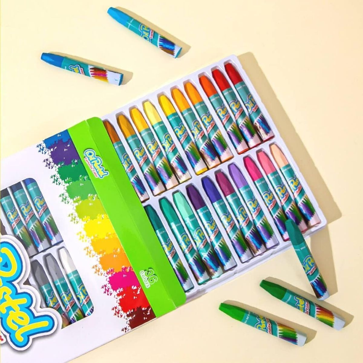 GENERICO - Set 24 Crayones Oil Pastel Acuarelable Super Lavable