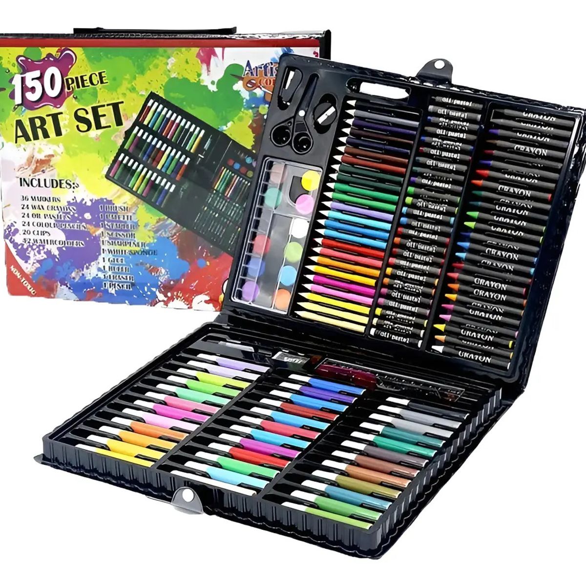 GENERICO - Set De Arte Maleta 150 Piezas Lápices Para Colorear