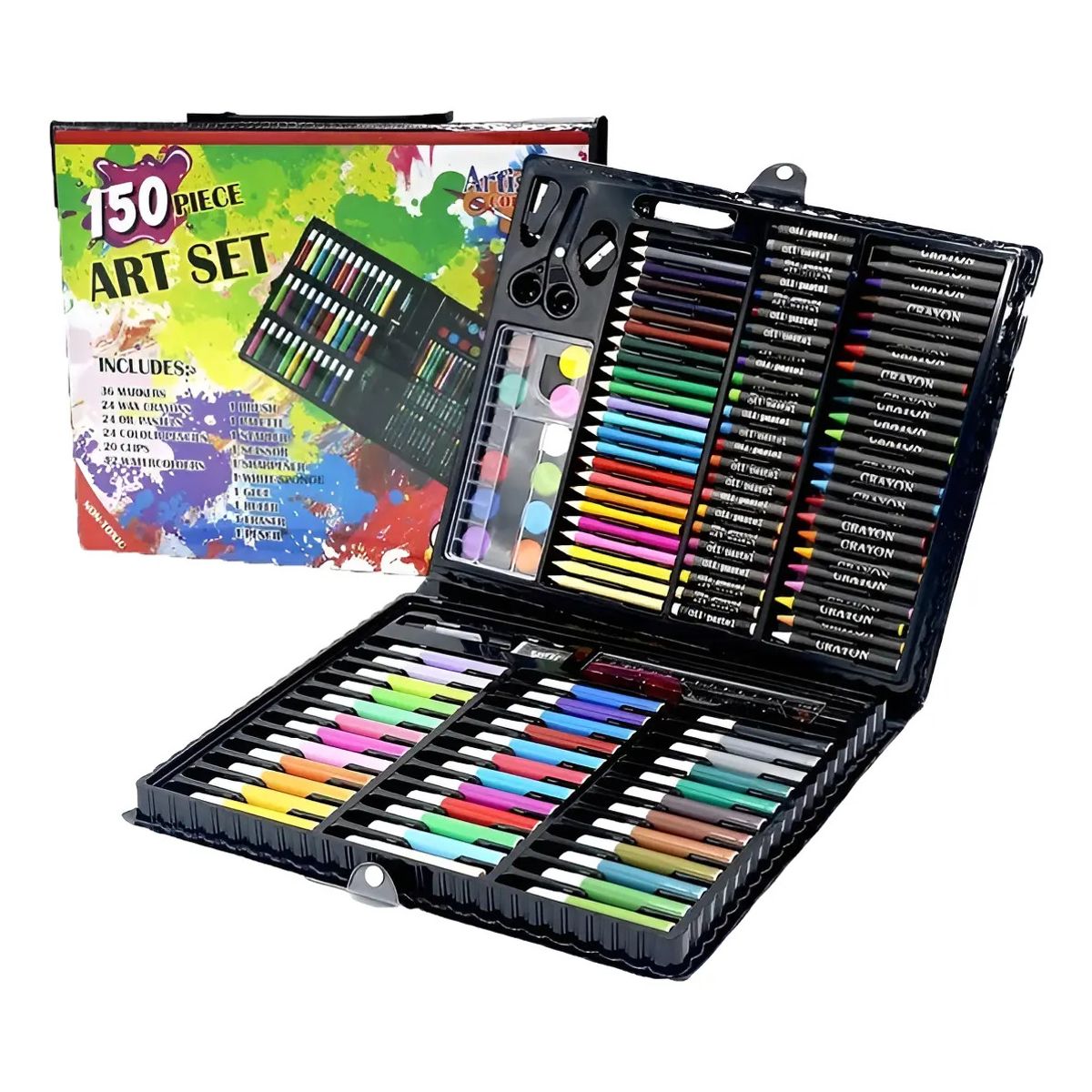 GENERICO - Set De Arte Maleta 150 Piezas Lápices Para Colorear