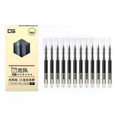 GENERICO - Pack 12 Lapices Gel Boligrafos 0.5mm Lapicero Pluma Lapiz Tinta Negro - 279010