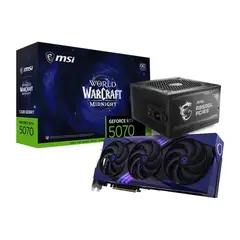 MSI - Tarjeta de Video RTX 5070 12G WoW MIDNIGHT VOID OC