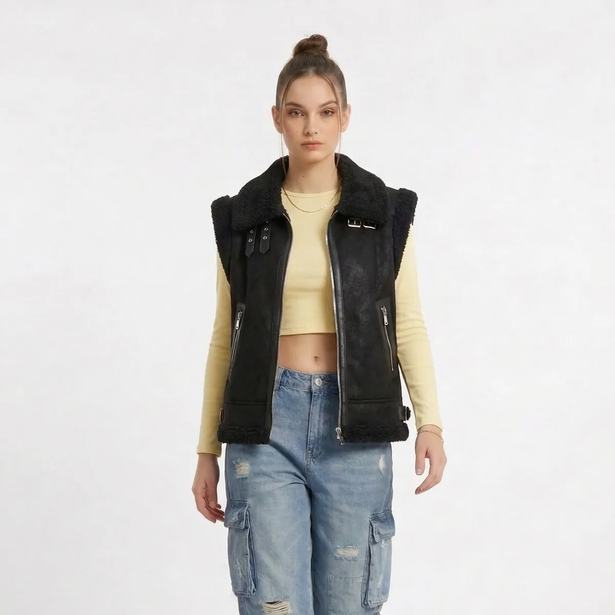 D'JOE - Chaleco Eco Soft Forro Chiporro Polar Mujer