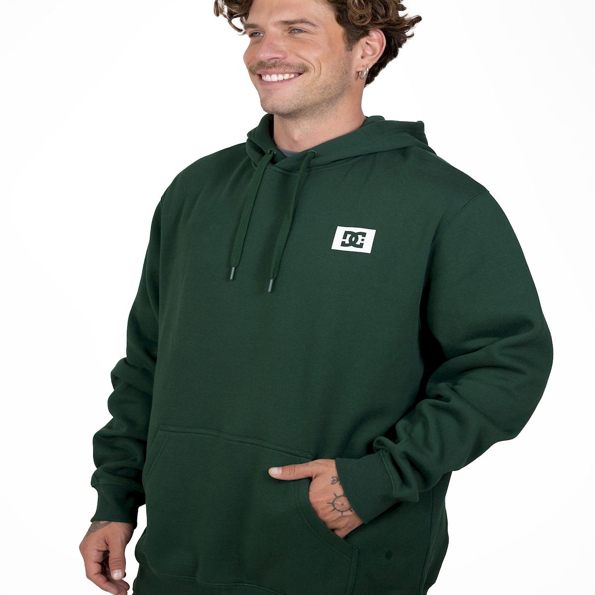DC SHOES - Poleron Hombre Stage Box Verde DC