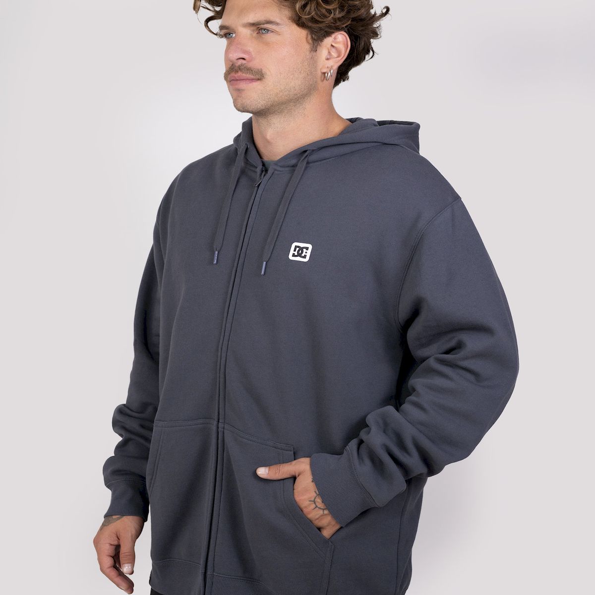 DC SHOES - Poleron Hombre DC Rebel Zh Gris