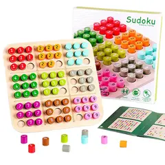 GENERICO - Sudoku de Madera Colorido para Niños