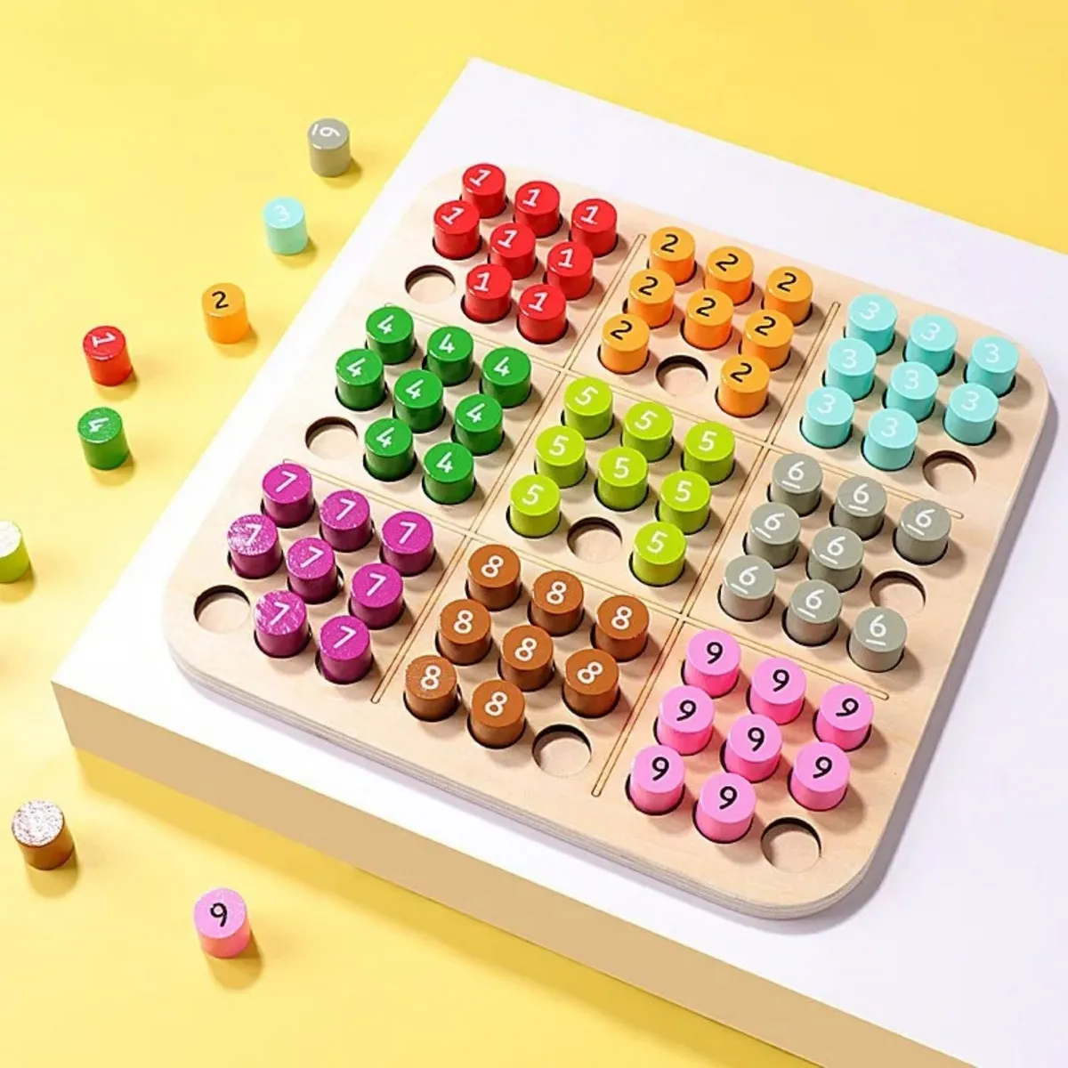 GENERICO - Sudoku de Madera Colorido para Niños