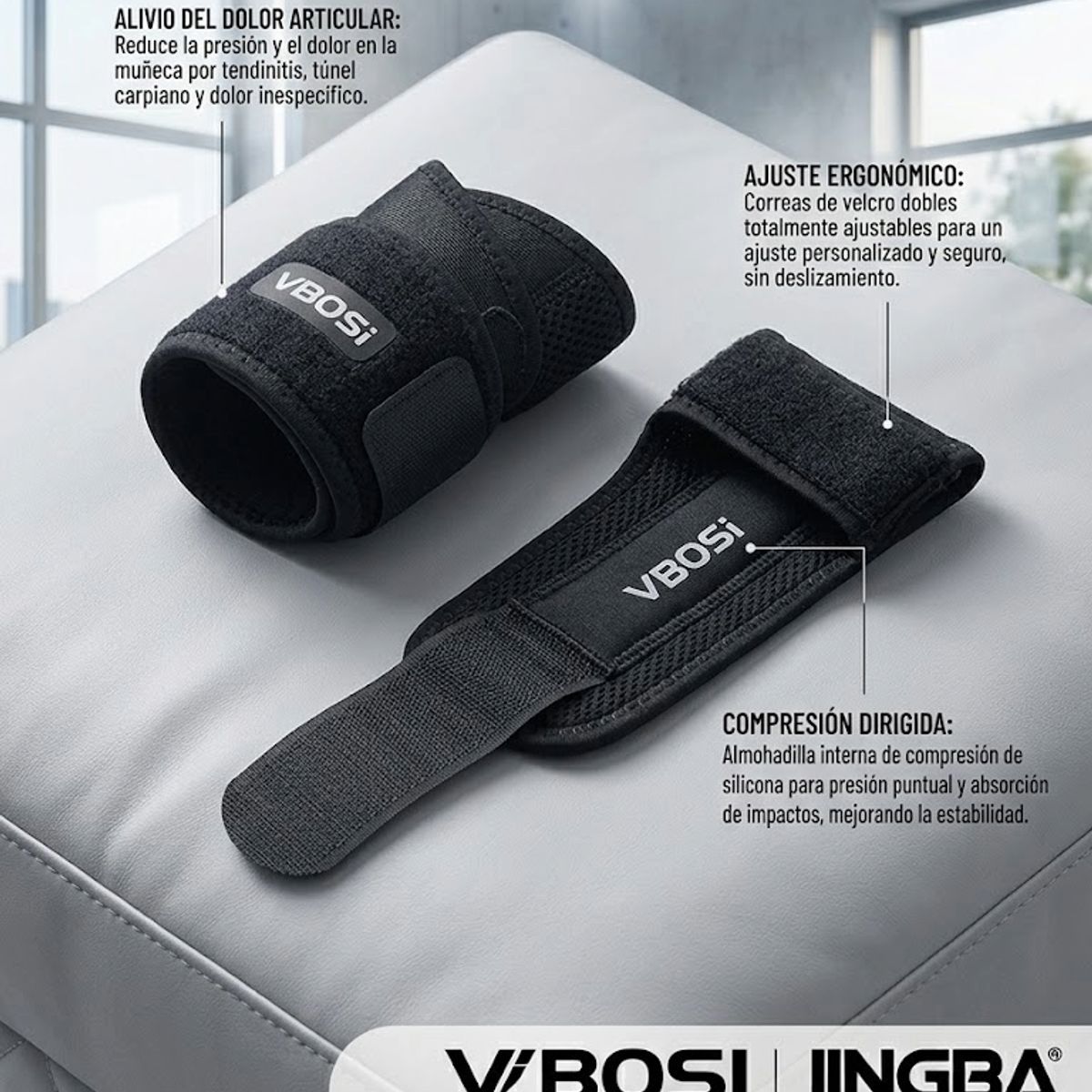 GENERICO - MUÑEQUERA DE SOPORTE AVANZADO VBOSI PRO-STABILIZER