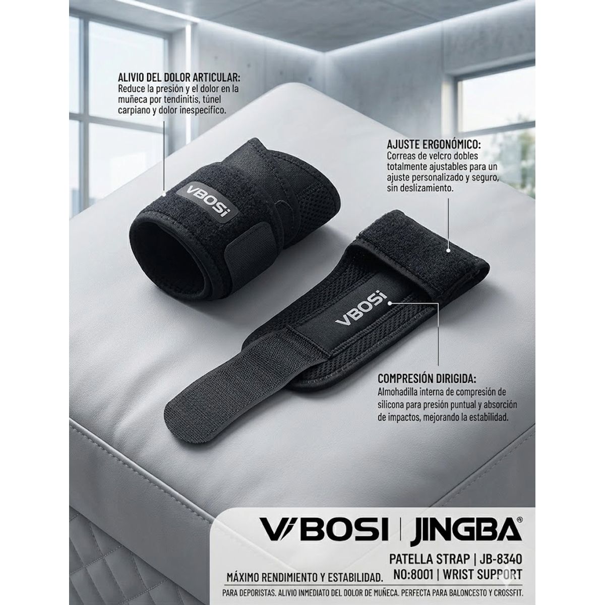GENERICO - MUÑEQUERA DE SOPORTE AVANZADO VBOSI PRO-STABILIZER