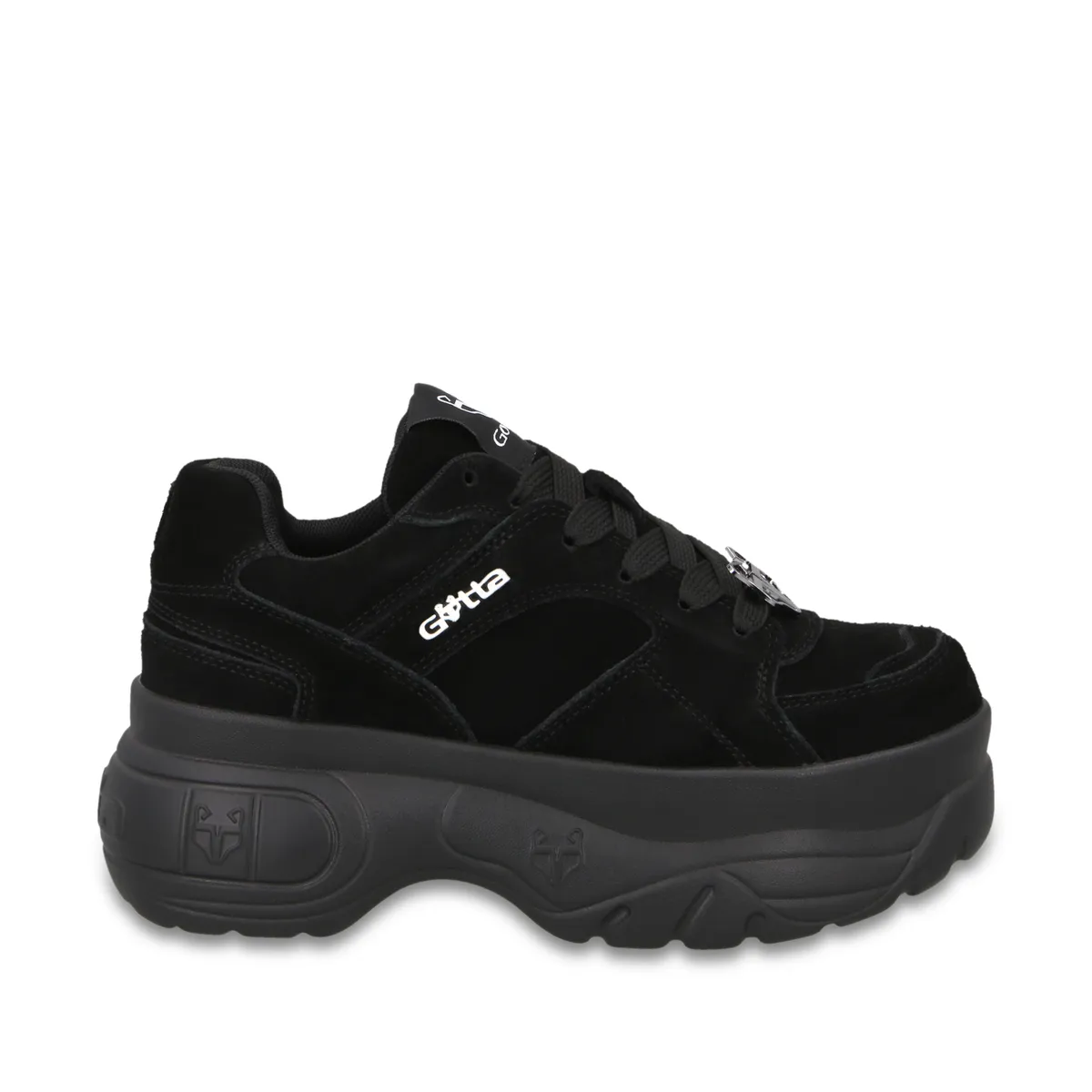 GOTTA - Zapatilla Plataforma Cuero Negra Mujer 9724A