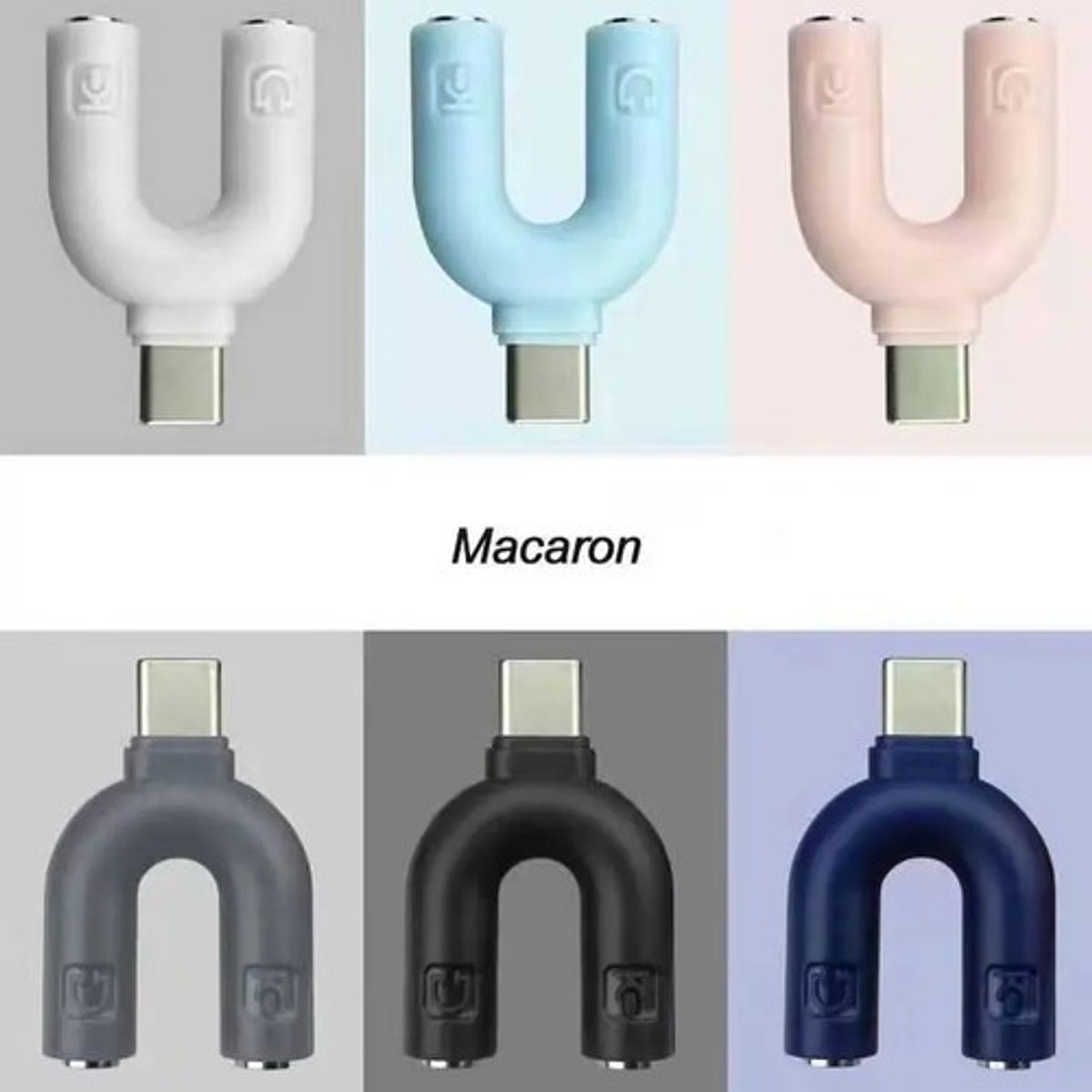 GENERICO - X5 Type C Splitter Adaptador Audio Separa Microfono Audifono
