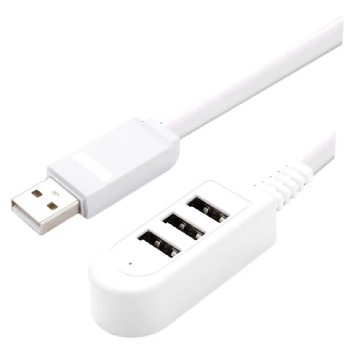 GENERICO - X3 Splitter Alargador Hub Usb X3 Zapatilla Usb 2.4a 1.20 Cm