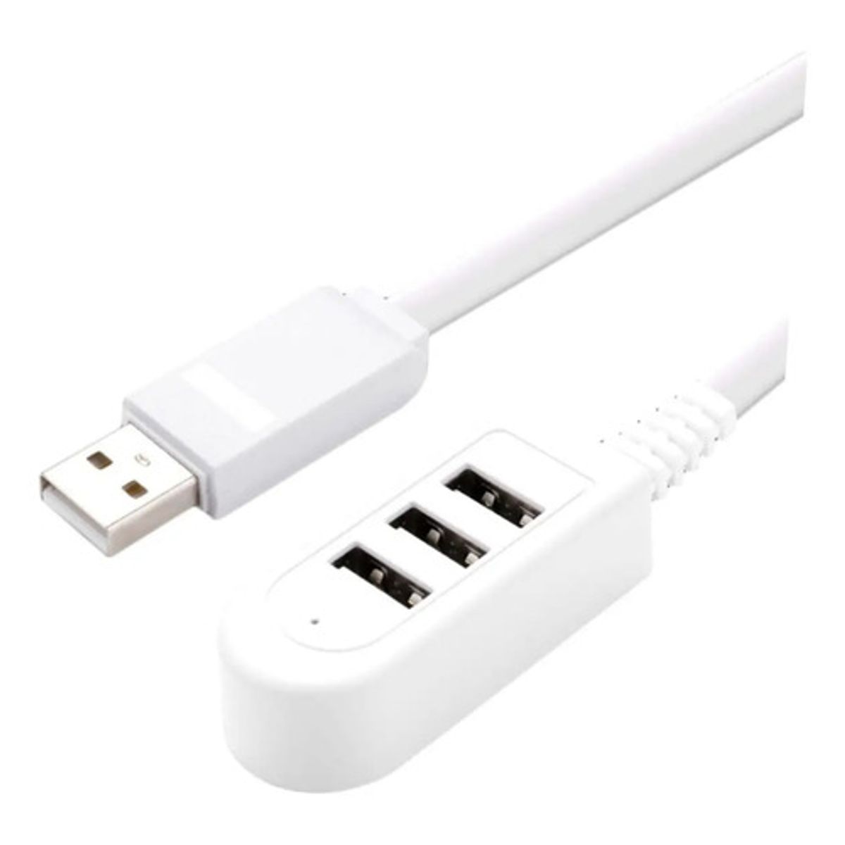 GENERICO - X3 Splitter Alargador Hub Usb X3 Zapatilla Usb 2.4a 1.20 Cm