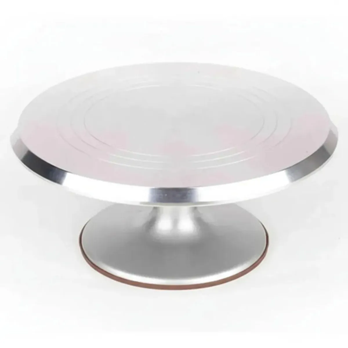 GENERICO - Bailarina Para Tortas Base Giratoria Full Metal Reposteria Gris