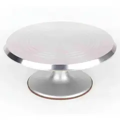 GENERICO - Bailarina Para Tortas Base Giratoria Full Metal Reposteria Gris
