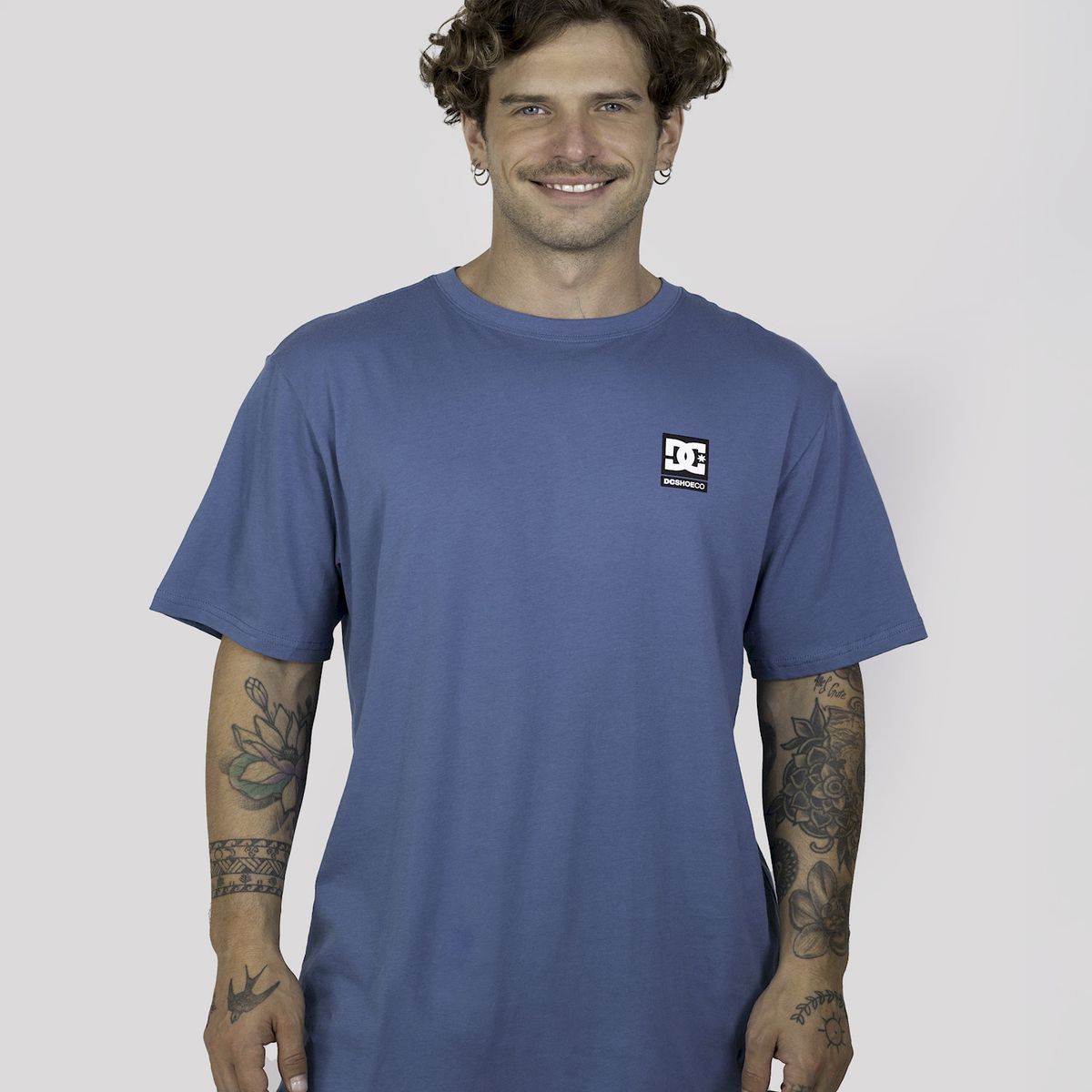 DC SHOES - Polera Hombre Cousa Chest Azul DC