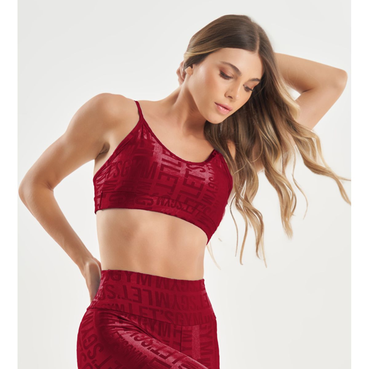 LETSGYM - PETO DEPORTIVO VELVET NAME LETSGYM