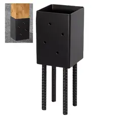 GENERICO - Soporte Pérgola Metálico Para Poste En Hormigón Fresco Cerco