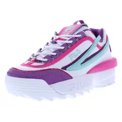 FILA - Zapatos casual Disruptor Ii Exp Girls Shoes Size 4, Color WhitePurpleFusha