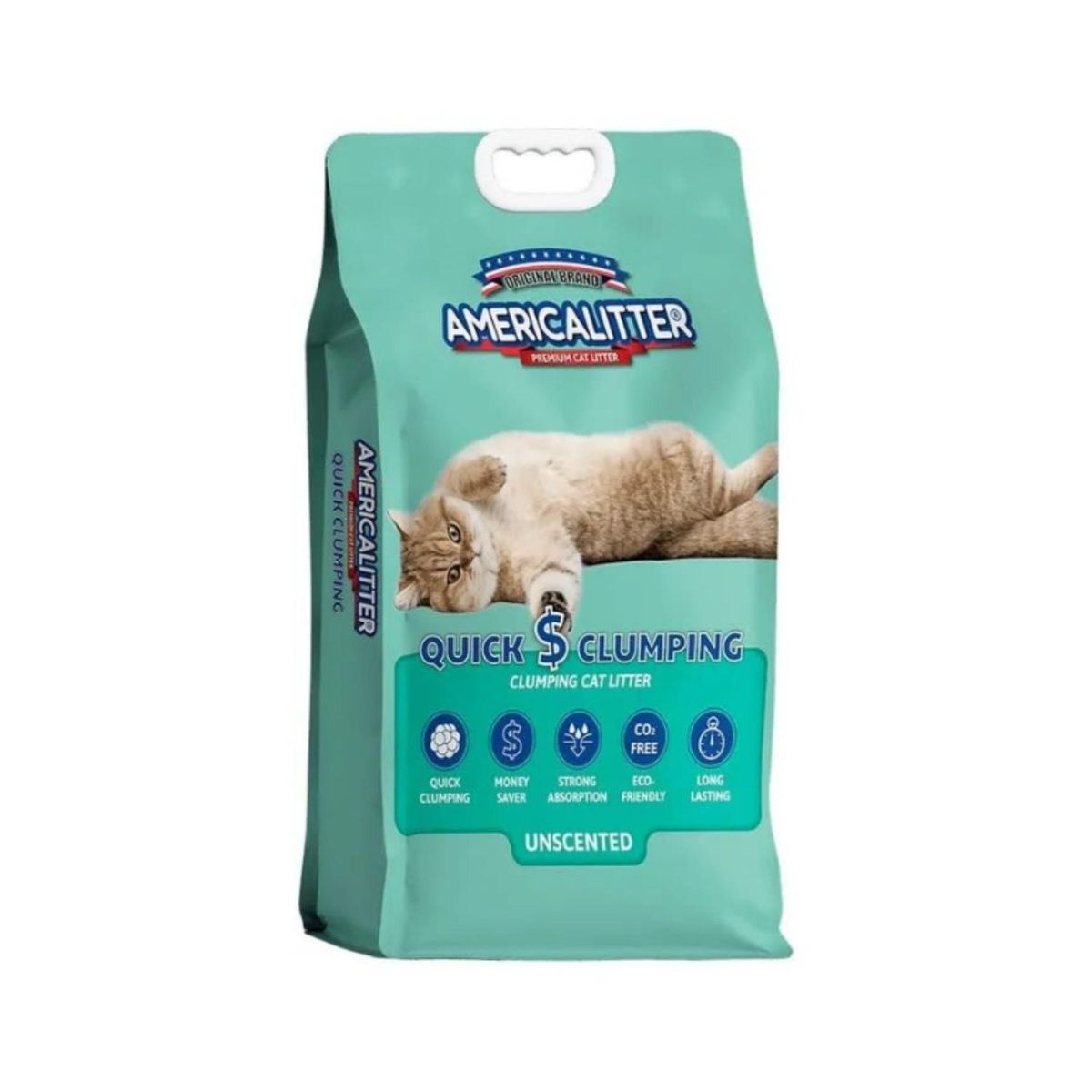 AMERICA LITTER - Arena Gato AmericaLitter 15 kg Quick Clumping Sin Aroma