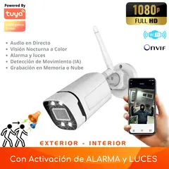 D MOTICA - Cámara Seguridad Wifi Inteligente Full Hd con Audio y Detección de Movimiento