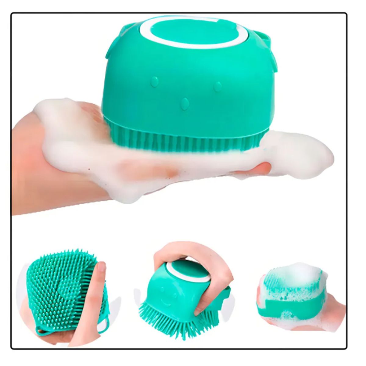 GENERICO - Cepillo De Silicona Para Ducha Suave Con Dispensador