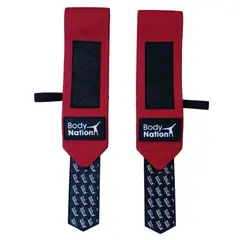 BODY NATION - Par de Muñequeras Deportivas Elasticadas Red Calistenia Gym