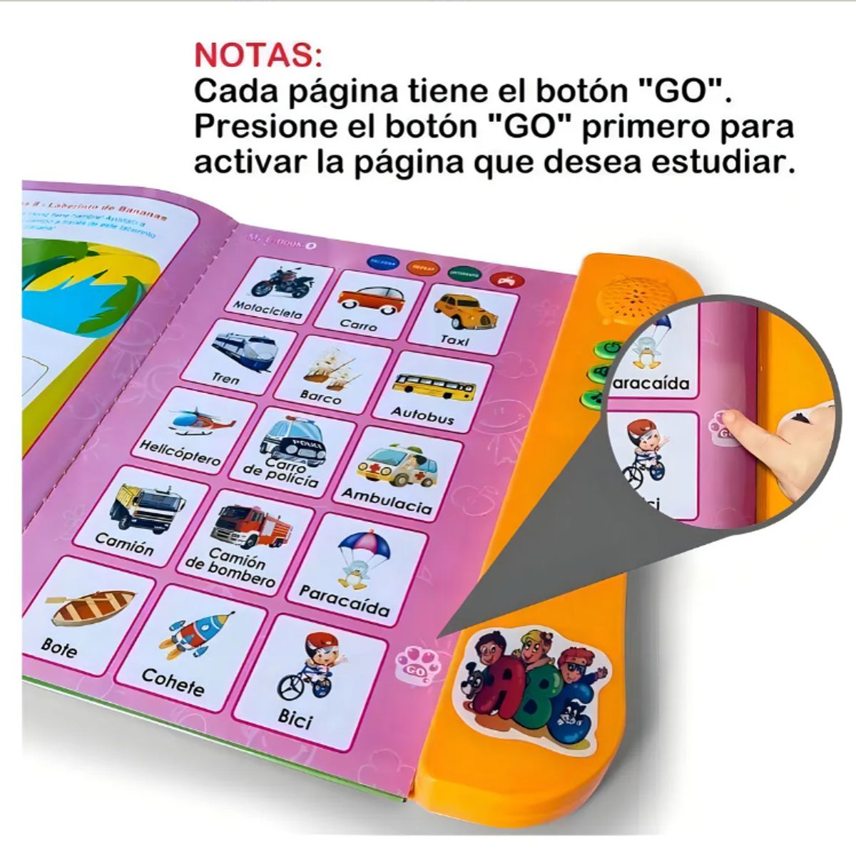 GENERICO - Libro Didáctico Interactivo Aprendizaje Bilingüe Para Bebés