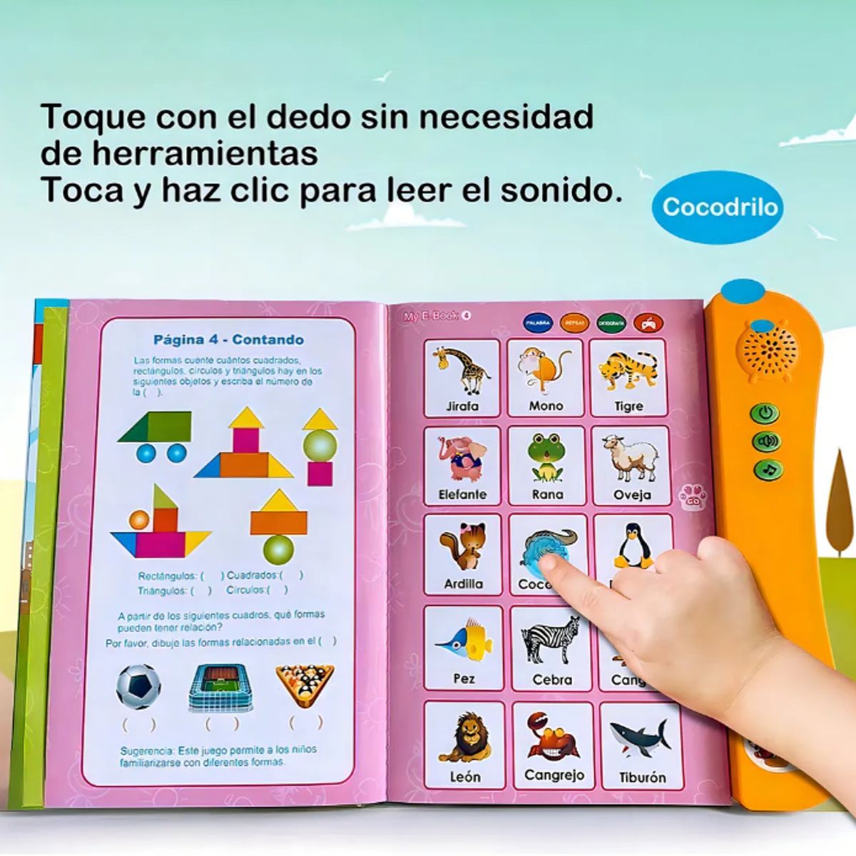 GENERICO - Libro Didáctico Interactivo Aprendizaje Bilingüe Para Bebés