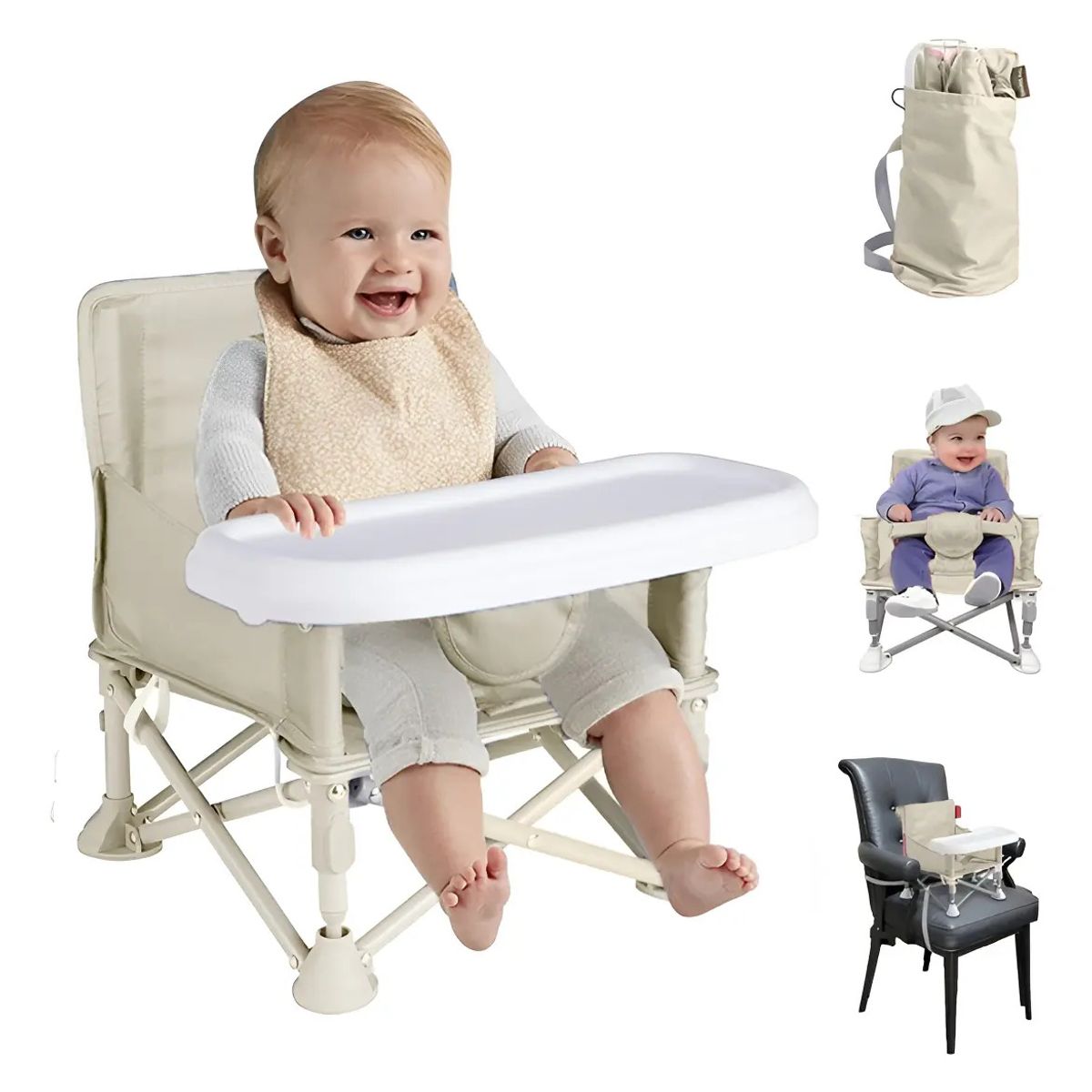 EVERSO - Asiento Elevador Portátil Comedor Plegable Para Bebé Y Niños