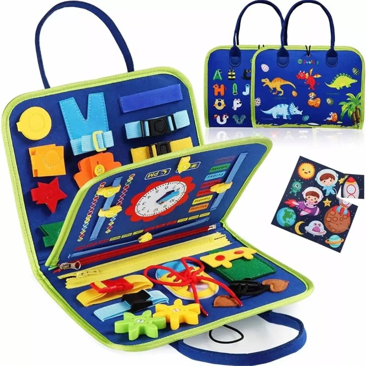 GENERICO - Tablero Montessori Portátil Motricidad Fina Preescolar