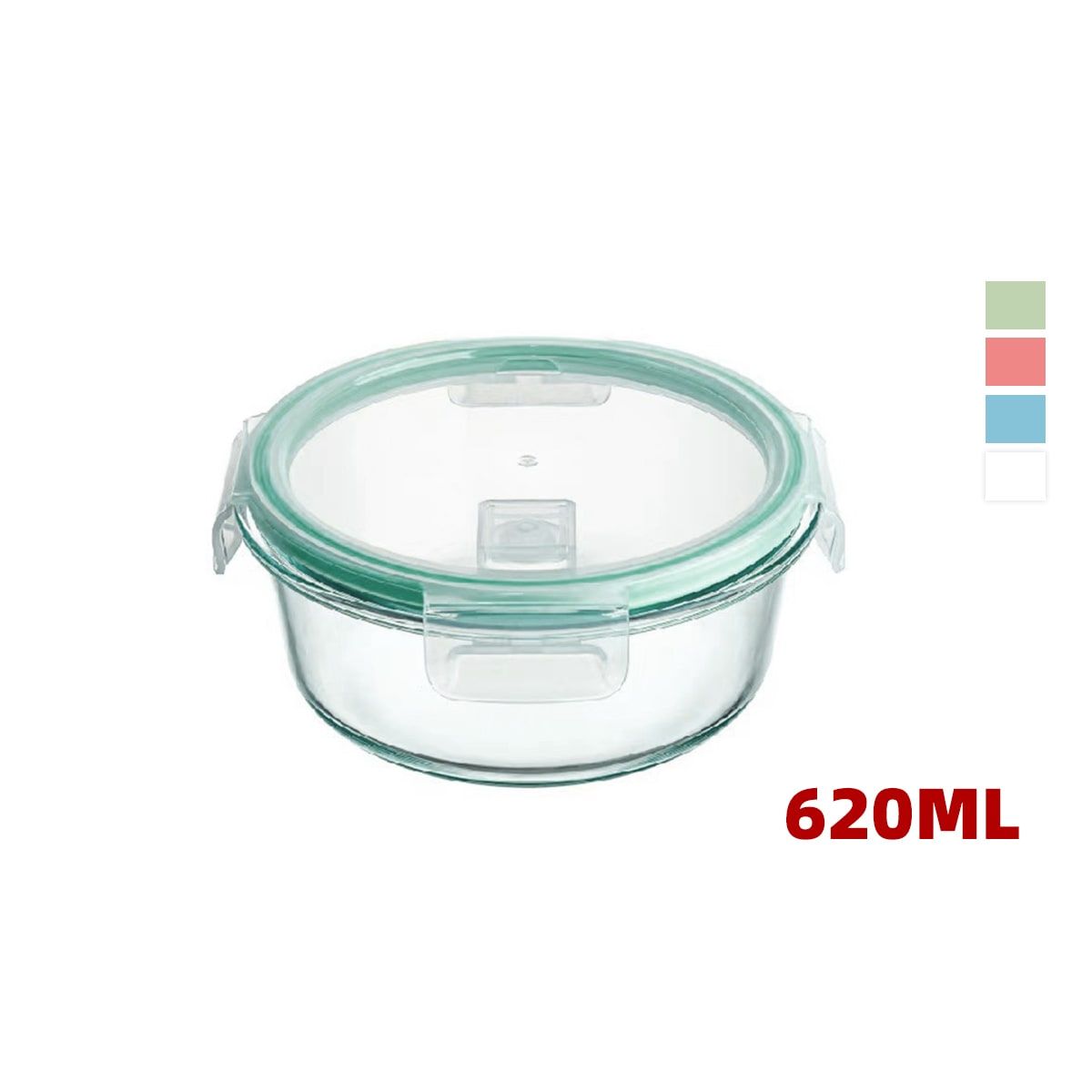 GENERICO - Contenedor Vidrio Hermetico Surtido 620 Ml Valvula Horno Microondas