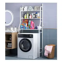 GENERICO - Estante Organizador Lavadora Estantes Blanco Aluminio