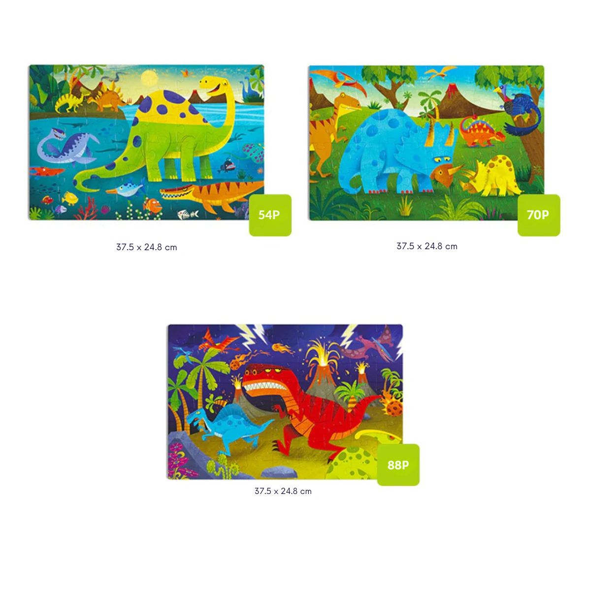 MIDEER - Mideer Puzzle Progresivo Dinosaurios Nivel 4 3 en 1