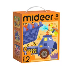 MIDEER - Puzzle Progresivo Dinosaurios Constructores Nivel 2 3 en 1