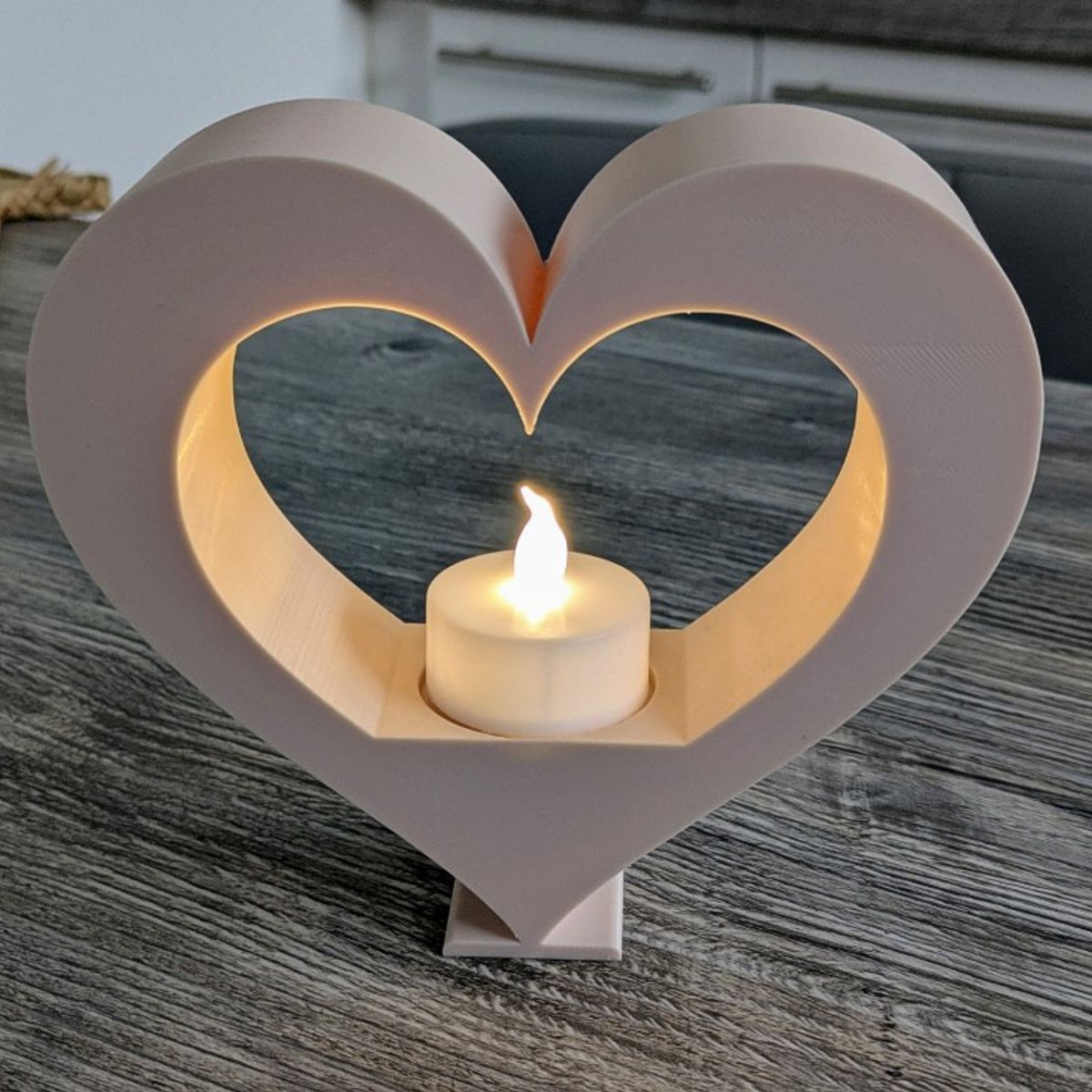 GENERICO - Figura Decorativa Portavela de té en forma de corazón