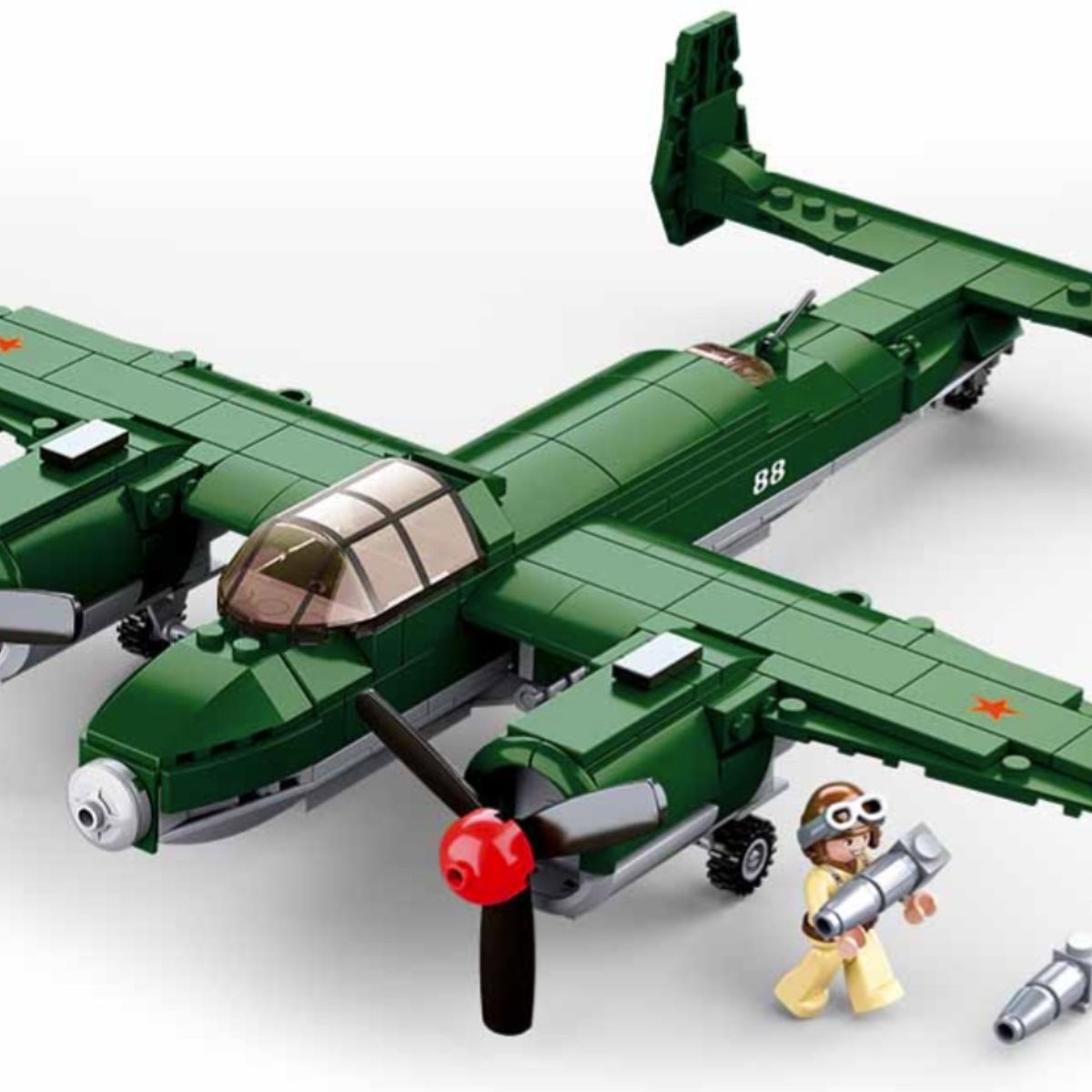 SLUBAN - Avión WWII Bombardero Ruso Tupolev-2  compatible Lego