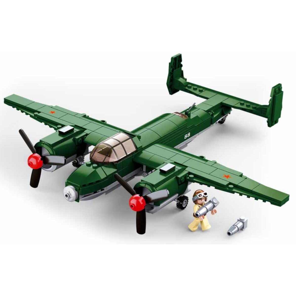 SLUBAN - Avión WWII Bombardero Ruso Tupolev-2  compatible Lego