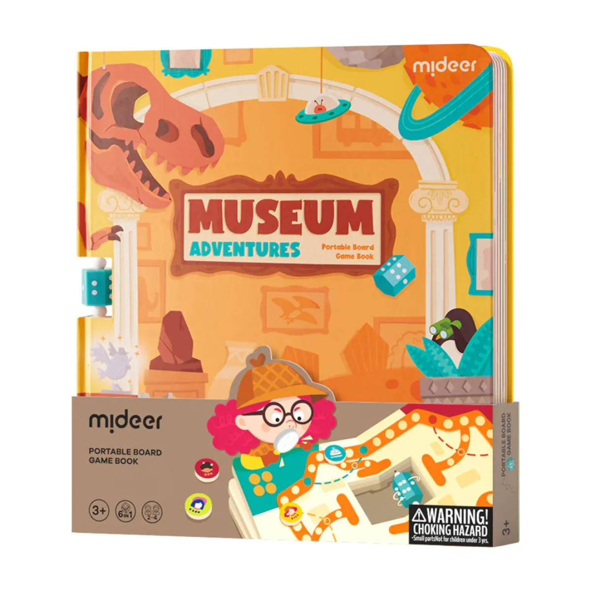 MIDEER - Mideer Juego de Mesa Portátil Aventura en el Museo 6 en 1