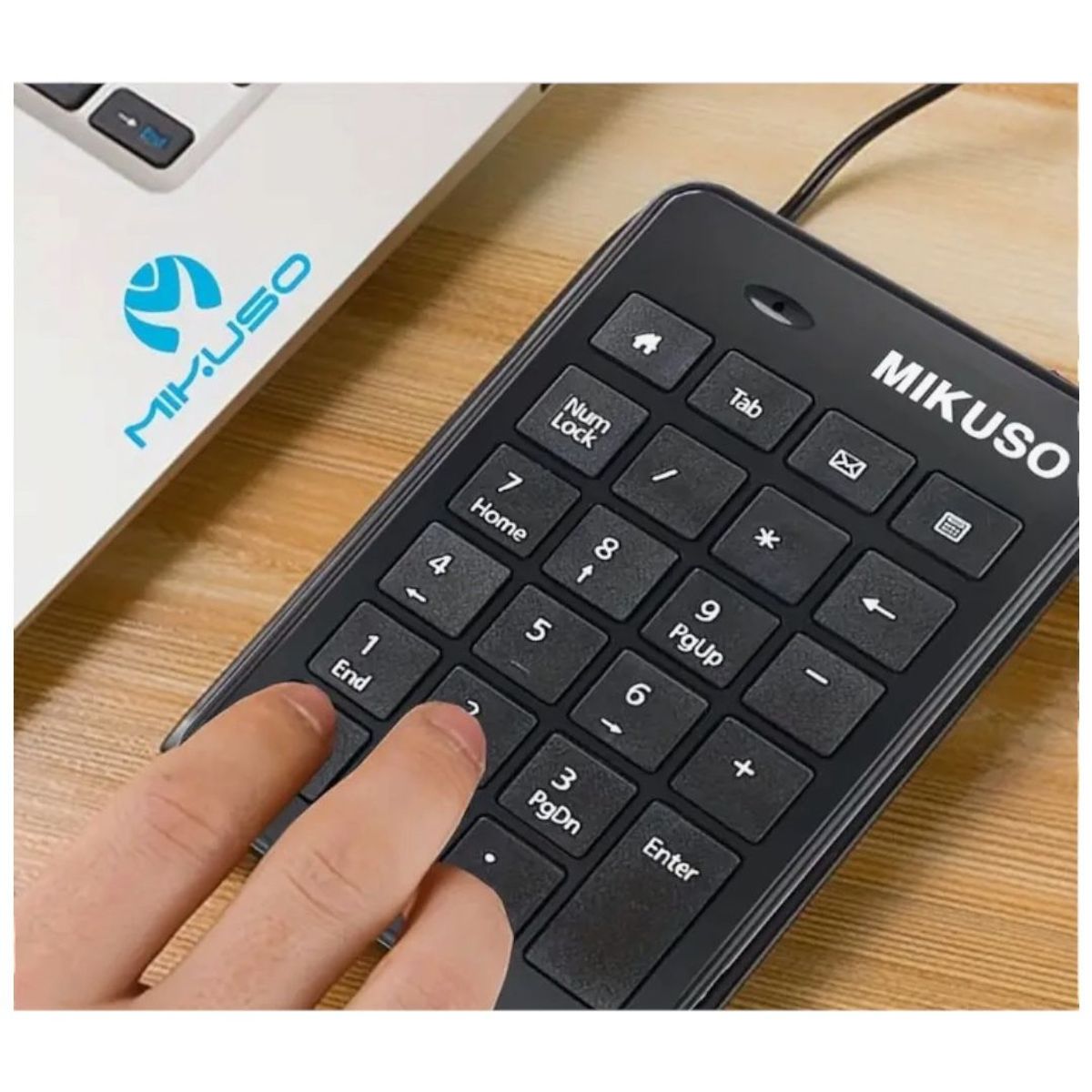 GENERICO - Teclado Numérico con cable USB MIKUSO Compacto para Notebook y PC