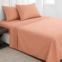 DORAL - Juego De Sabanas 2 Plazas 210 Hilos Broderie Santorini