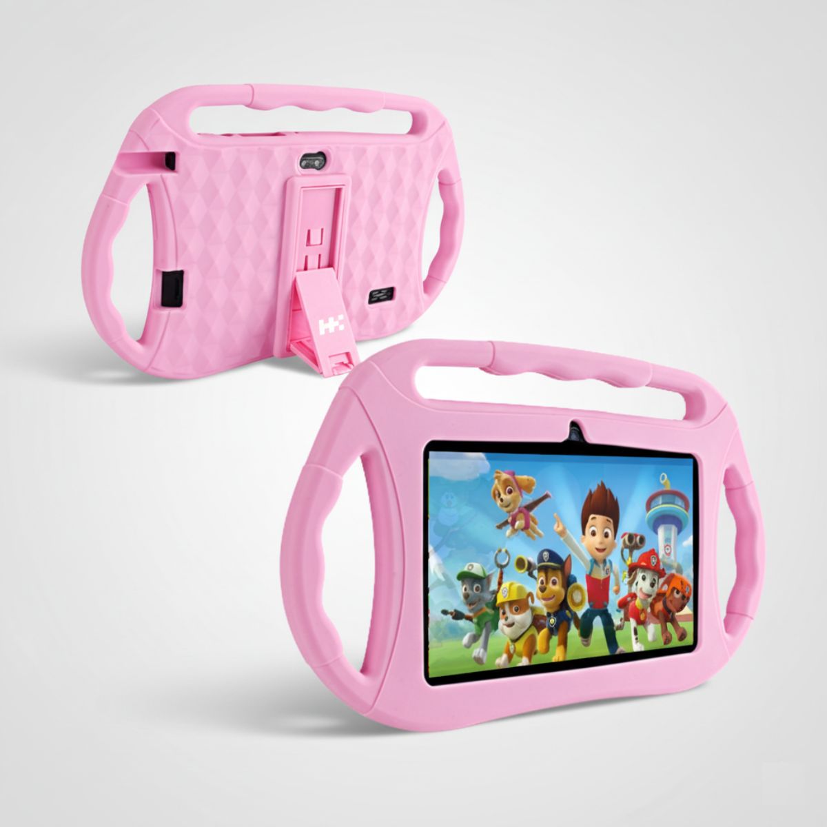 HARMONIK - Tablet para Niños 7 Pulg. WiFi Playstore Control Parental Funda Flexible Color Rosa