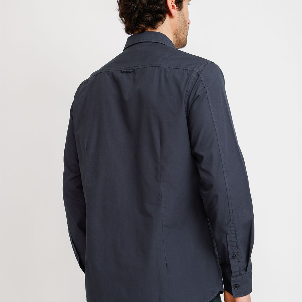 TRIAL - Camisa ML Hombre Basilio Azul Marino
