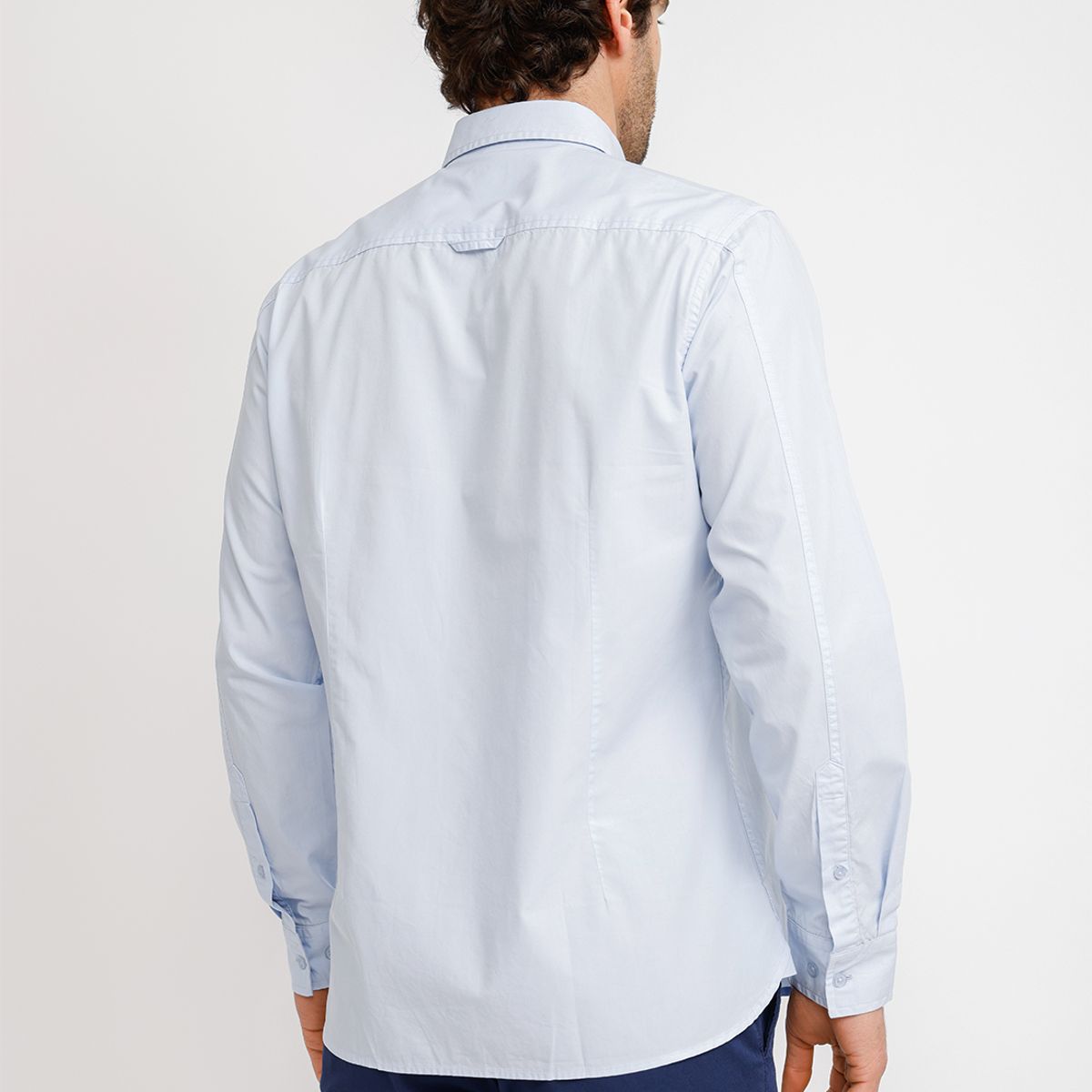 TRIAL - Camisa ML Hombre Basilio Celeste