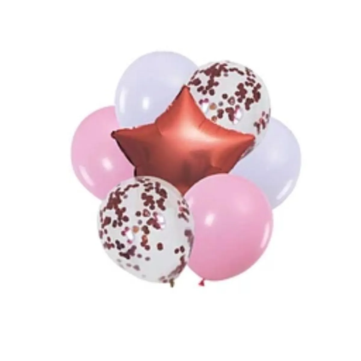 GENERICO - Set de globos oro rosa 7pcs