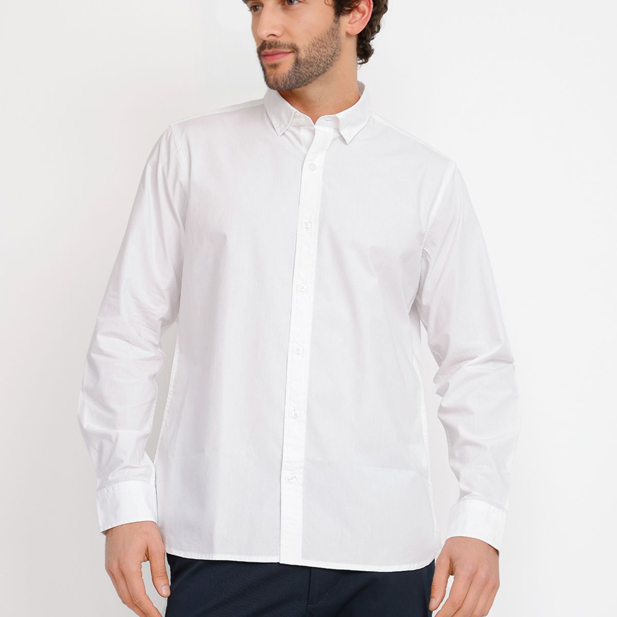TRIAL - Camisa ML Hombre Basilio Blanco