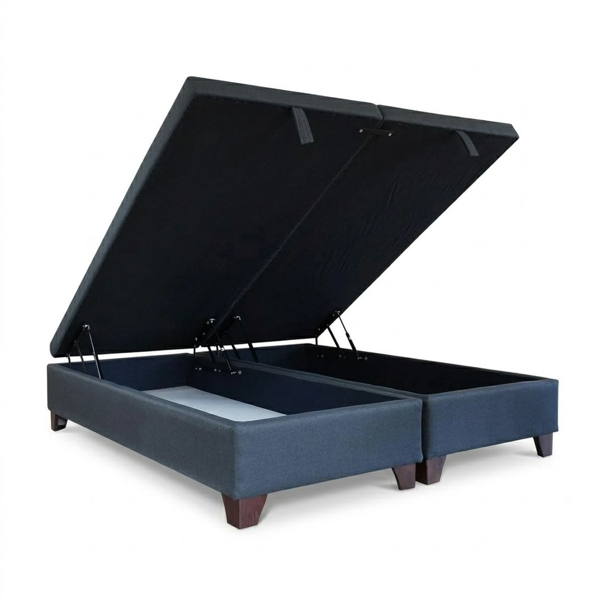 GENERICO - Base Cama Baul 2 Plazas L190cm.Patas 11cm. Refuerzo colchon V.elastico